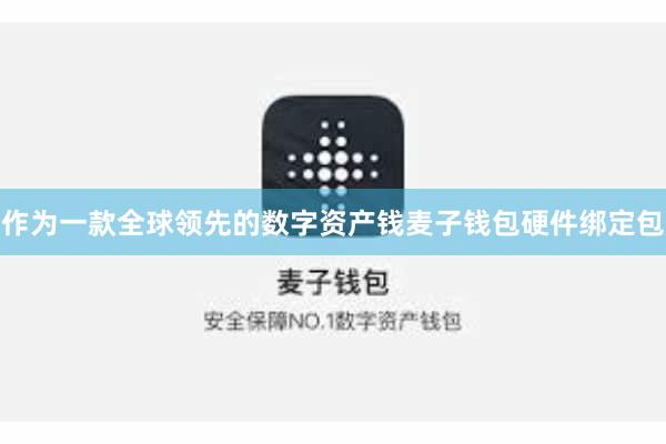 作为一款全球领先的数字资产钱麦子钱包硬件绑定包